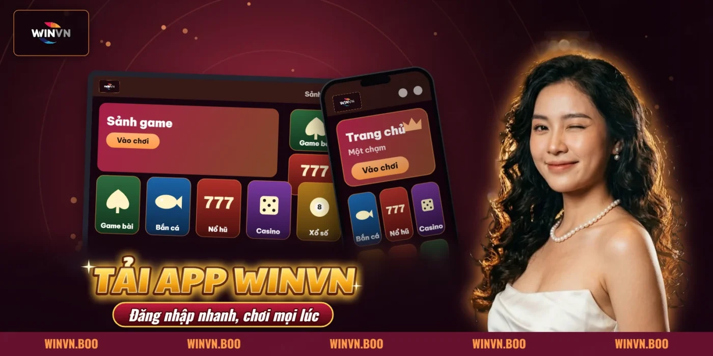 Giao diện ứng dụng WINVN trên điện thoại Giao diện ứng dụng WINVN trên điện thoại